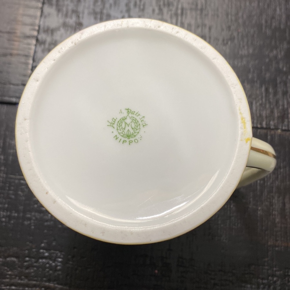 Antique Hand Painted Nippon Covered Floral Porcelain Pitcher Pot! - Picture 5 of 8